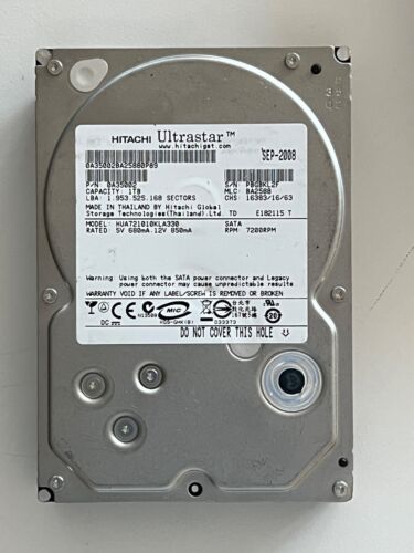 Hitachi Ultrastar 1TB HDD A7K1000 HUA721010KLA330 3.5″ SATA Hard Drive