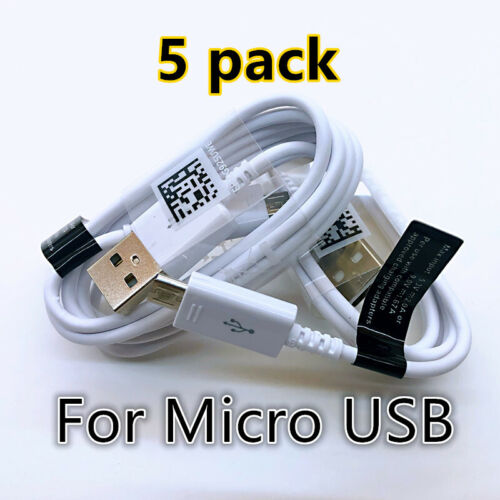 5 Pack  Fast Charger 4FT Micro USB Cable Cord For Samsung Galaxy S7/S6/Note 5