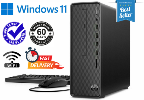 HP Desktop Computer Windows 11 32GB 1TB SSD WiFi SLIM BLUETOOTH (READY TO USE)