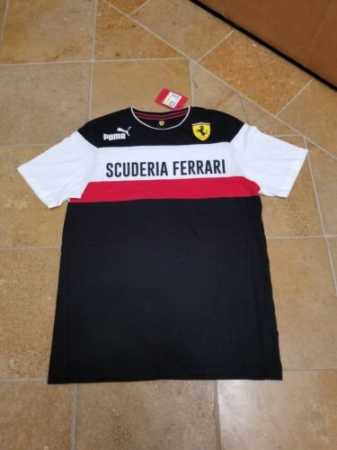 Puma Scuderia Ferrari Race SDS White Red Black Speed Tee Men Size Medium T-shirt