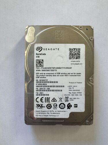 Seagate ST4000LM024 4TB Barracuda SATA 6GB/s 128MB Cache 2.5in 15mm Internal