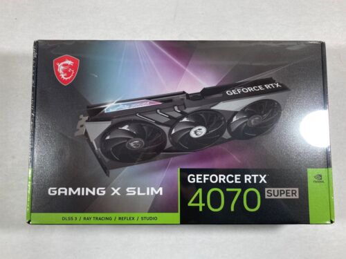 New MSi nVIDIA GeForce RTX 4070 SUPER Gaming X Slim Graphics Card – Retail Box