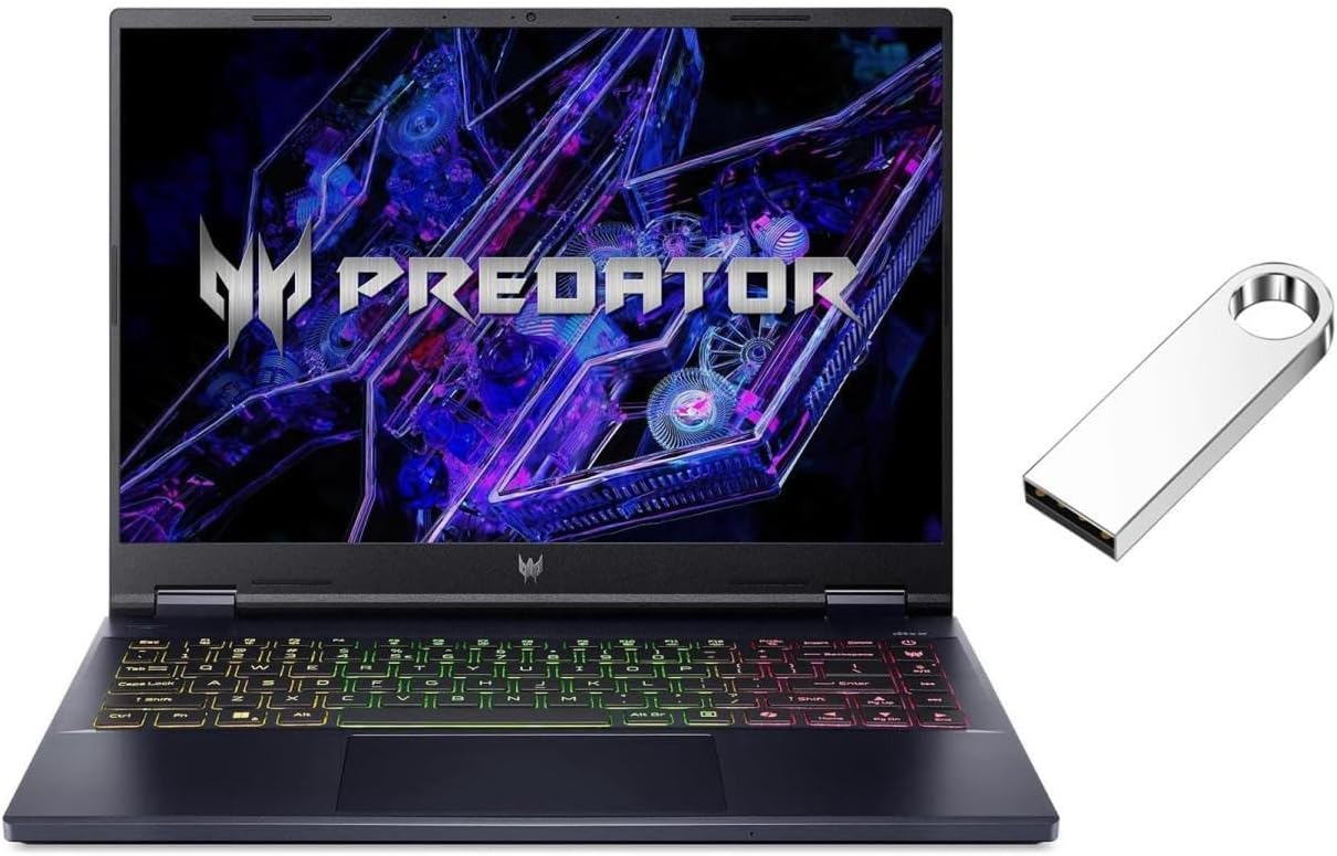 acer Predator Helios 14.5″ WQXGA 120Hz Gaming Laptop | Intel Core Ultra 7 155H |GeForce RTX 4060| AI-Powered | Black | 16GB RAM DDR5 | 1024GB SSD | Windows 11 Home | Bundle with 64GB USB Flash Drive