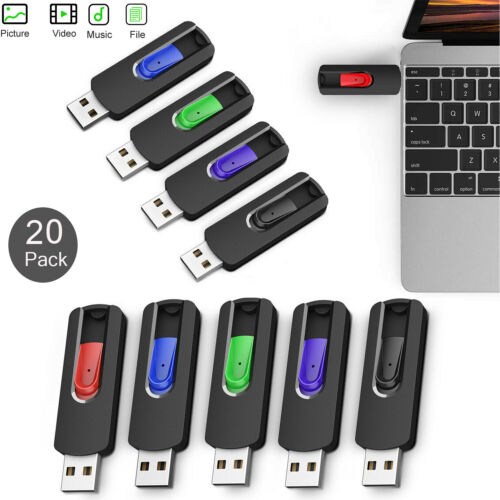 LOT 20PCS 8GB USB 2.0 Memory U Disk Flash Drive Pen Thumb Drive Data Storage