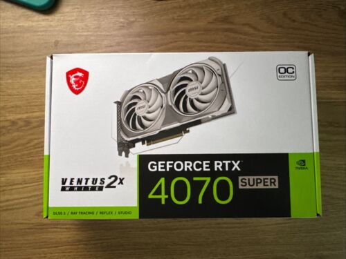 OPEN BOX MSI GeForce RTX 4070 SUPER 12G VENTUS 2X WHITE OC GDDR6X 12GB GPU