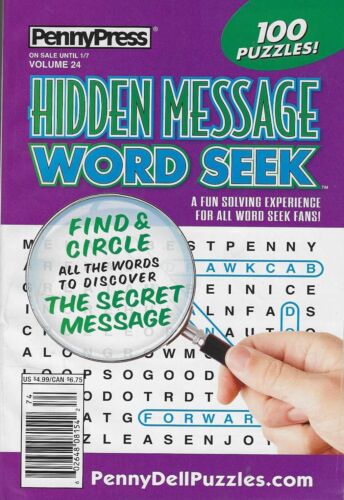 Penny Press   Hidden Message Word Seek Digest Size Issue 24 2024