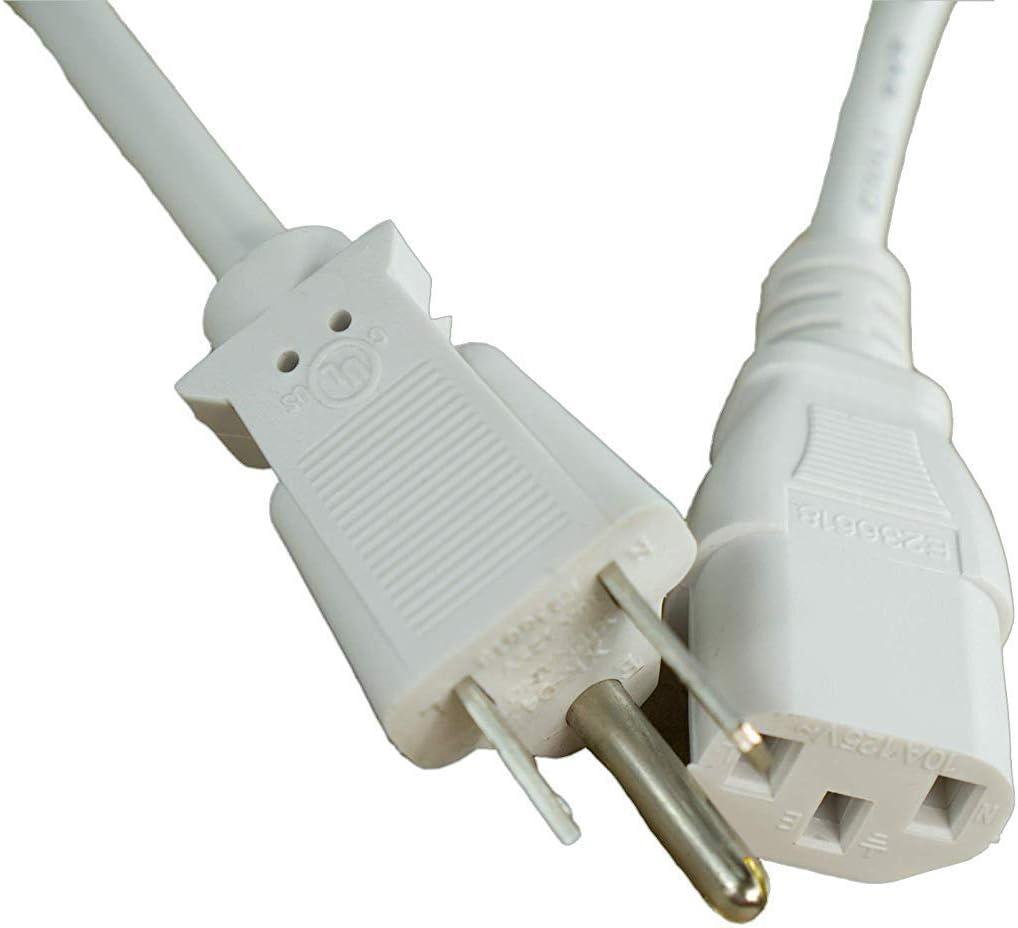 [UL Listed] OMNIHIL White 15 Feet Long AC Power Cord Compatible with CISCO-TTC6-12