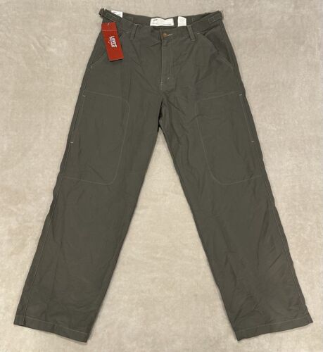 NWT / VTG / Y2K Levis Mens 32×32 Workday Pants Green Chino Cargo Pocket Pants