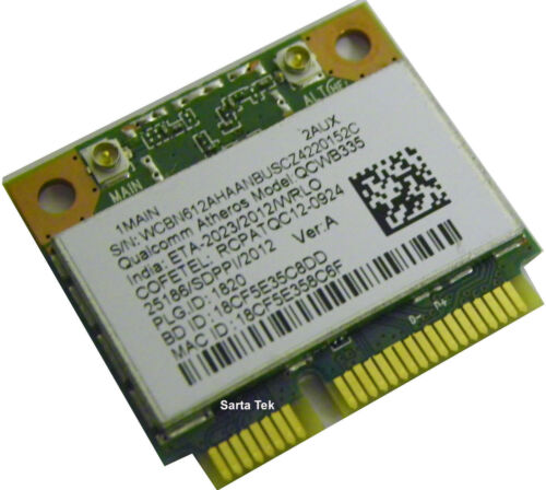 Qualcomm Atheros QCWB335 802.11n Wireless bluetooth PCIe Half OEM WCBN612AH