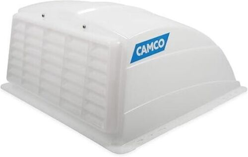 Camco RV Roof Vent Cover | Allows High Flow Air Ventilation Into Your RV, White