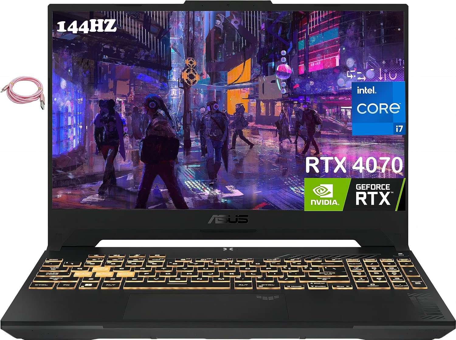 Asus TUF F15 (2023) Gaming Laptop,15.6/inch FHD 144Hz FHD IPS-Type Display,NVIDIA GeForce RTX 4070,Intel Core i7-12700H,64GB DDR4,2TB PCIe SSD,Wi-Fi 6,Windows 11 Home,Backlit Keyboard,Gray/Saz