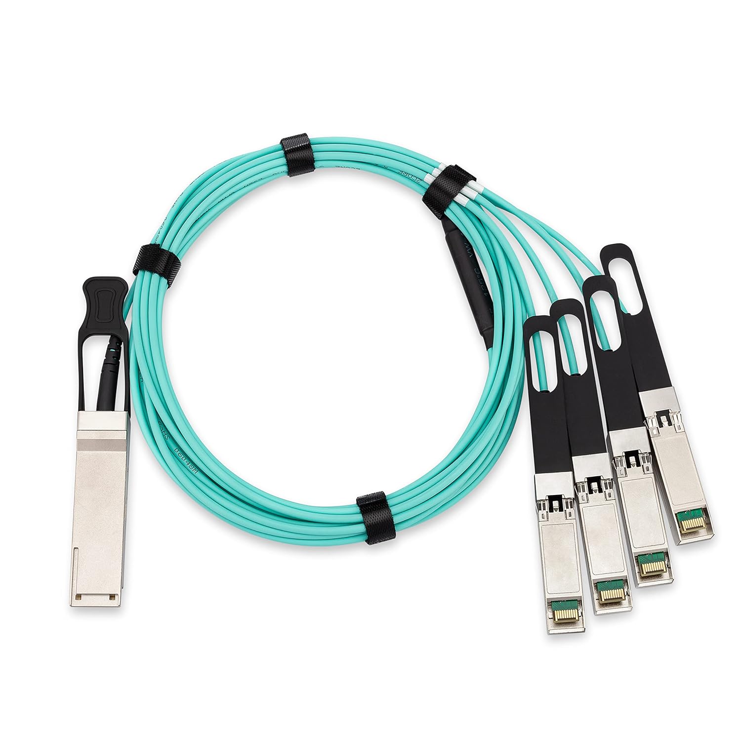 Compatible with NVIDIA MFA7A50-C020 100G QSFP28 to 4xSFP28 20m Breakout Active Optical Cable (AOC)