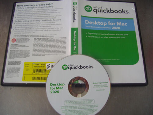 INTUIT QUICKBOOKS DESKTOP 2020 FOR MAC FULL DVD RETAIL BOX VER =LIFTIME LICENSE=