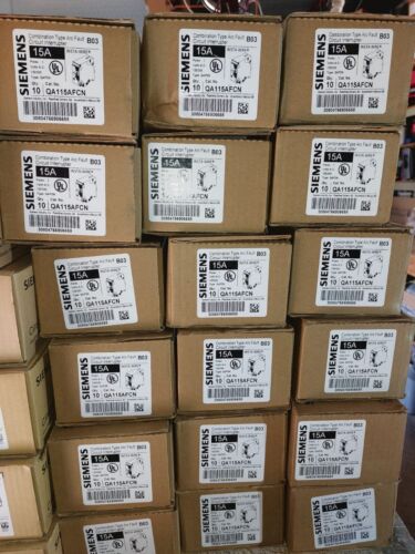 10 NEW SIEMENS QA115AFCN 15AMP 1 POLE 120V AFCI ARC FAULT CIRCUIT BREAKER