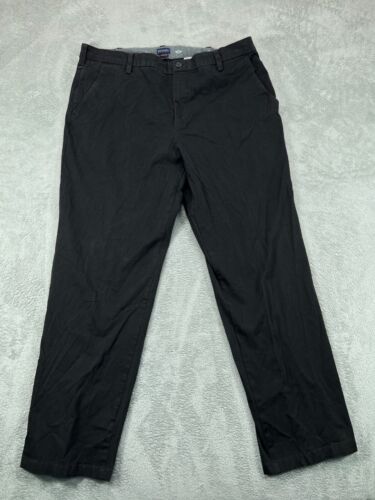 Mens Pants 40×34 DOCKERS Workday Khakis 360 Flex Chino Black Flat Actual 40×32