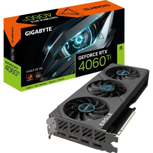 GIGABYTE GeForce RTX 4060 TI EAGLE OC 8GB Graphics Card – 8GB GDDR6 18Gbps 128bi