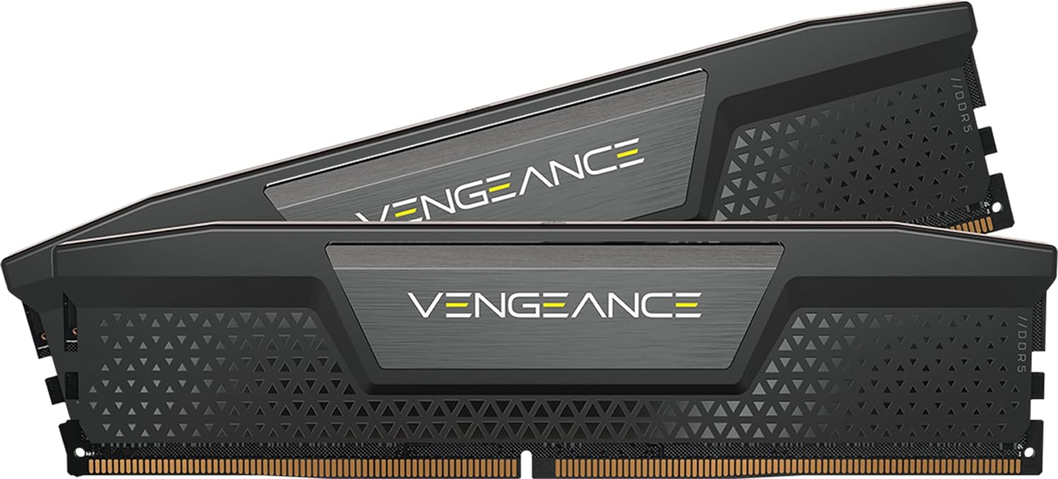 CORSAIR VENGEANCE DDR5 RAM 32GB (2x16GB) 6000MHz CL36 Intel XMP iCUE Compatible Computer Memory – Black (CMK32GX5M2D6000C36)