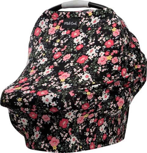 Milk Snob 5-in-1 Privacy Cover for Car Seat Stroller Breastfeeding – Peony Style