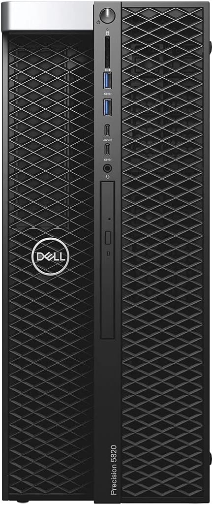 Dell Precision T5820 Workstation Desktop | Xeon W – 2295-1TB SSD Hard Drive – 64GB RAM – Nvidia RTX T1000 | 18 cores @ 4.6 GHz – 4GB GDDR6 Win 11 Home Black