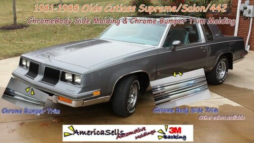 1981-1988 CUTLASS SUPREME SALON 442 CHROME BUMPER TRIM & BODY SIDE MOLDING