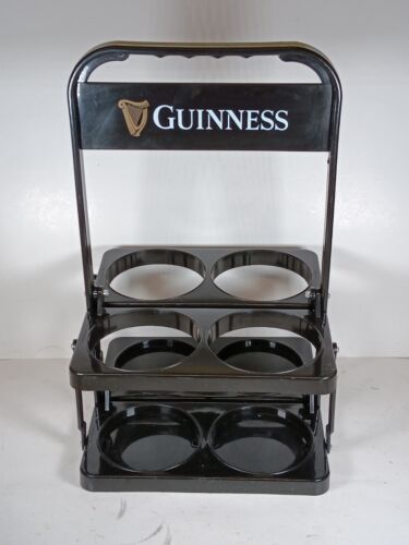 Guinness Beer Bottle Glass Carrier Holder Man Cave 4 Count Holder Plastic Decor