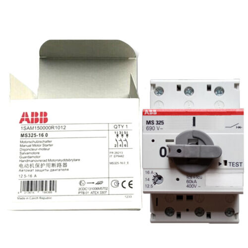 New In Box ABB MS325-16 Motor Circuit Breaker 12.5-16A