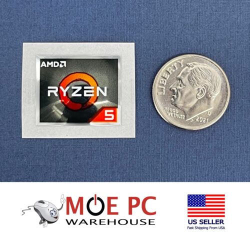 AMD RYZEN 5 Genuine LOGO STICKER/LABEL Excellent Quality (USA Seller)