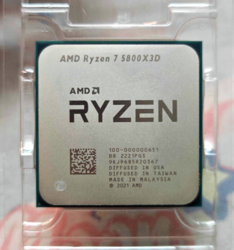 AMD Ryzen 7 5800X3D 8 Core 16-Thread 3.4 GHz Socket AM4 CPU 100-100000651WOF