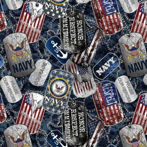 United States Navy Cotton Fabric Dog Tags-US Navy Cotton Fabric