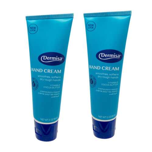 Dermisa Hand Cream with Vitamin-E, Softens and Protects 3 oz / 85 g. Pack of 2