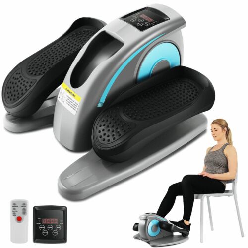 Under Desk Elliptical Machine, Dual Mode Electric Seated Pedal Exerciser w/LCD