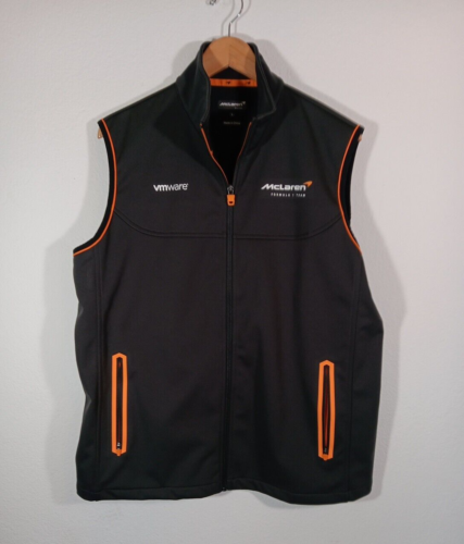 McLaren Formula 1 Racing Team Vest Mens Size Large Gray Full Zip (VMWARE)