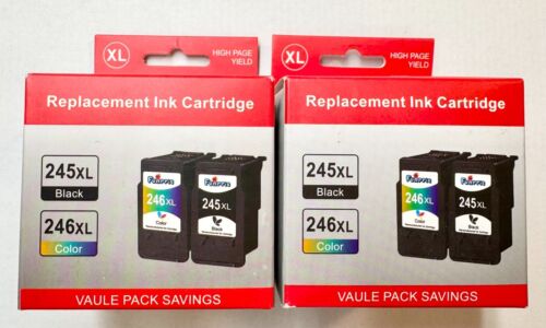 Canon Ink Cartridge Compatible with Canon 245XL Black/246XL Color Combo Pack