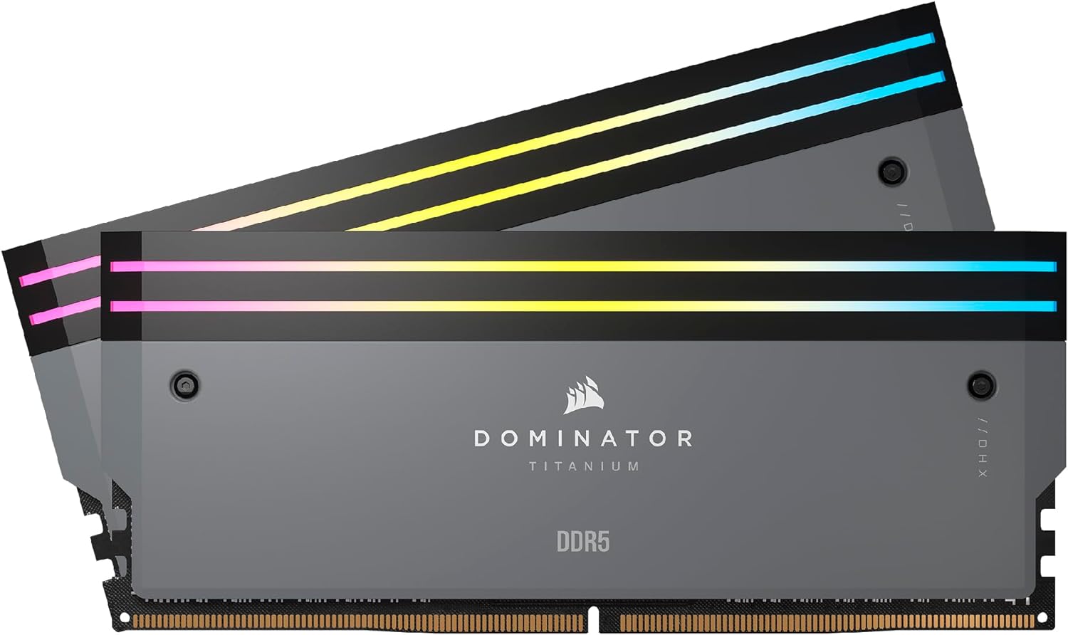 CORSAIR Dominator Titanium RGB DDR5 32GB (2x16GB) DDR5 6000MHz CL30 AMD Expo Intel XMP iCUE Compatible Computer Memory – Gray (CMP32GX5M2B6000Z30)