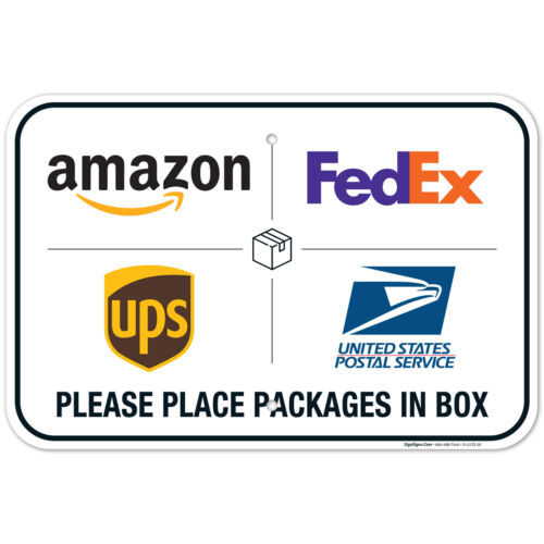 Package Delivery Sign, Delivery Instructions FedEx Amazon Ups USPS Sign,