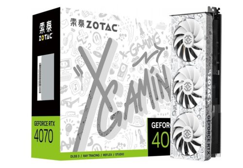 ZOTAC GeForce RTX 4070-12GB X-GAMING OC Opal White GDDR6X Graphics card