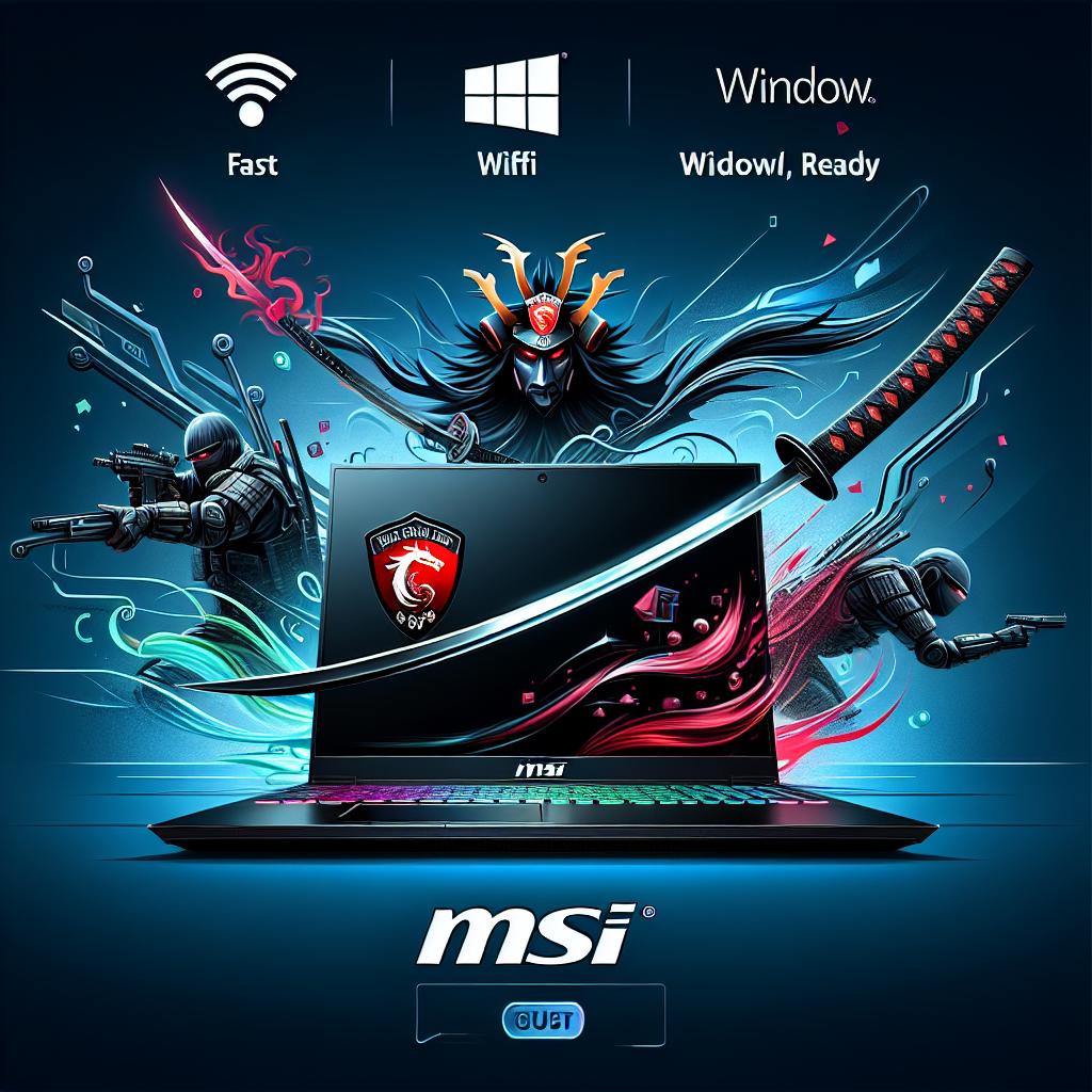 Experience lightning-fast connectivity with Wifi-ready MSI Katana A17 AI Gaming Laptop running Windows 11 Home