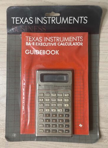 Rare Vintage Texas Instruments BA II Executive Business Analyst Calculator NEW