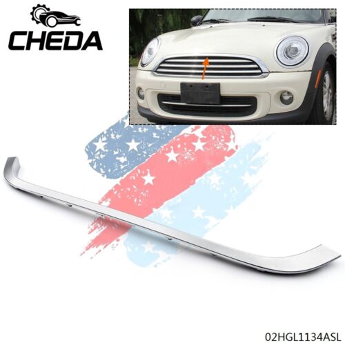 Fit For 2009-2015 Mini Cooper R55 R56 R58 R59  Molding Chrome Grille Hood Trim