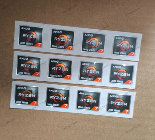 AMD RYZEN 7 7000 series STICKER 17MM X 20MM Genuine & New ( 12 PCS per lot )