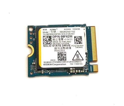 Kioxia 1TB M.2 2230 NVMe PCIe Gen4x4 Internal SSD KBG60ZNS1T02 Dell 8F62M OEM