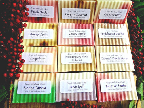 SOAP HandMade Goats Milk Scented Bar Bath Moisturizing 140 Scents U Choose 4oz