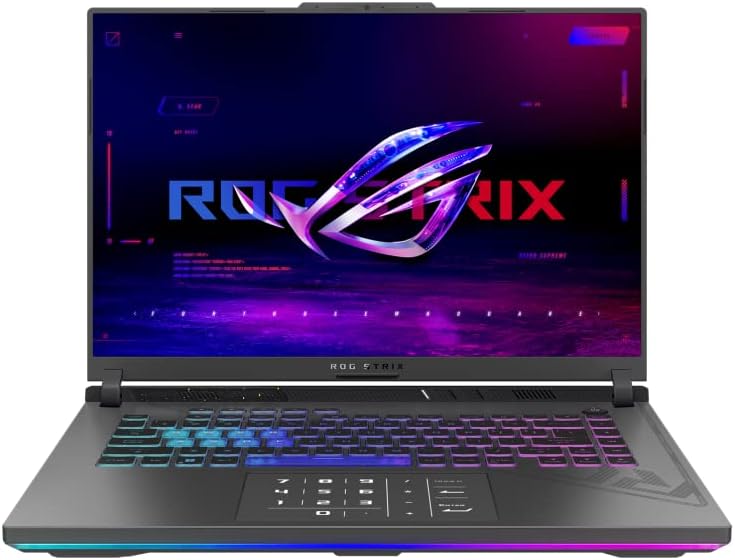 ASUS 2023 Gaming Laptop ROG Strix G16 | Core i7-13650HX 14-Core | NVIDIA GeForce RTX 4060 8GB | 16GB DDR5 | 1TB SSD | 16″ 1920 x 1200 165 Hz | Win10 Pro – Wi-Fi 6E – RGB Backlit Keyboard – Gray