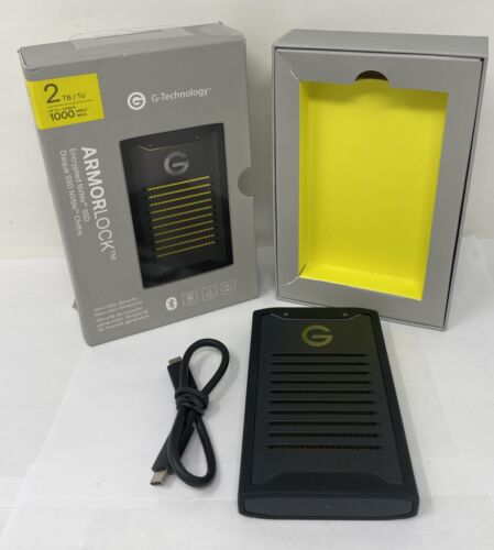 G-Technology ArmorLock 2TB NVMe USB 3.2 Gen 2 Type-C External SSD – Low Hours