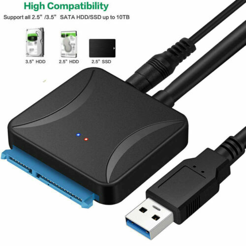 USB 3.0 to SATA III Hard Drive Adapter for 2.5 “3.5” HDD/SSD with 12V/2A Power