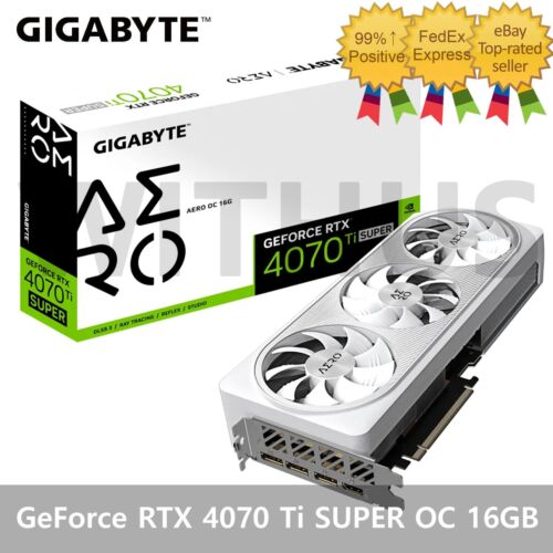 GIGABYTE NVIDIA GeForce RTX 4070 Ti SUPER AERO OC D6X 16GB Gaming Graphics Card