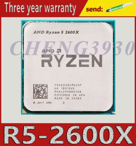 AMD Ryzen 5 2600X 3.6GHz 6-core 12Thr 95W Socket AM4 R5-2600X CPU processor