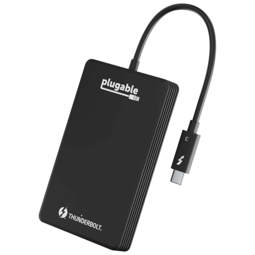 PLUGABLE 2TB Thunderbolt 3 External SSD NVMe Drive (Up to 2400MBs/1800MBs R/W)