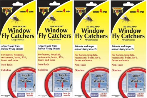 Revenge 46200 4 Count No Escape Window Fly Catcher Strips – 4 Pack