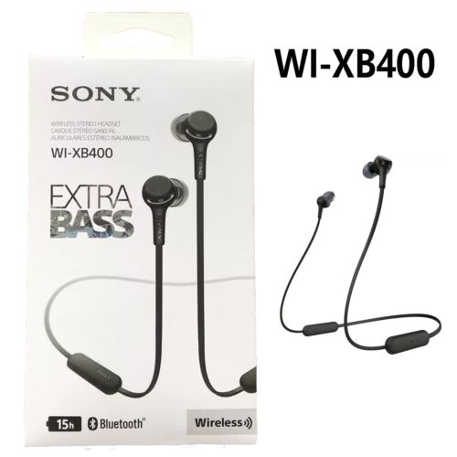 Sony WI-XB400 Wireless in-Ear Extra Bass Headphones + Mic, Black